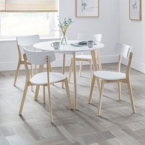 CASA ROUND DINING TABLE WHITE/OAK - Living with Luxury