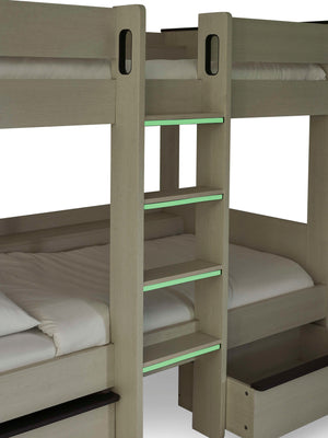Celeste Bunk Bed with Drawers - Nordic Wood Effect - Living with Luxury