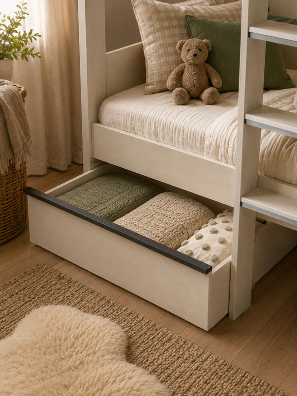 Celeste Bunk Bed with Drawers - Nordic Wood Effect - Living with Luxury
