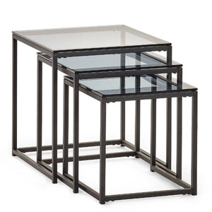Chicago Smoked Glass Lamp Table – Product Description - Living with Luxury