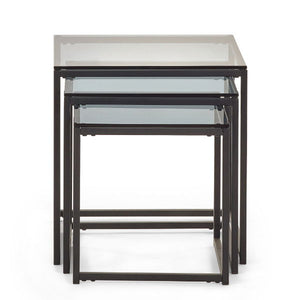 Chicago Smoked Glass Lamp Table – Product Description - Living with Luxury