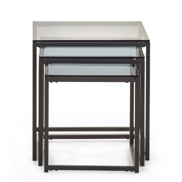 Chicago Smoked Glass Lamp Table – Product Description - Living with Luxury