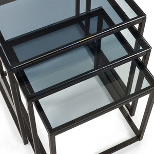 Chicago Smoked Glass Lamp Table – Product Description - Living with Luxury
