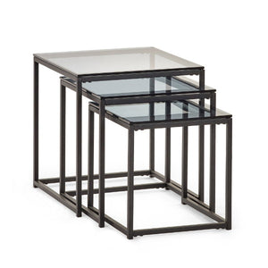 Chicago Smoked Glass Lamp Table – Product Description - Living with Luxury