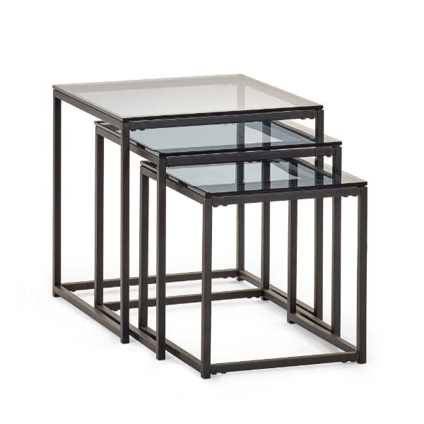 Chicago Smoked Glass Lamp Table – Product Description - Living with Luxury