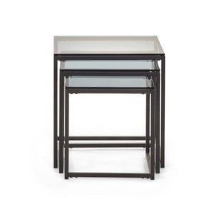 Chicago Smoked Glass Lamp Table – Product Description - Living with Luxury