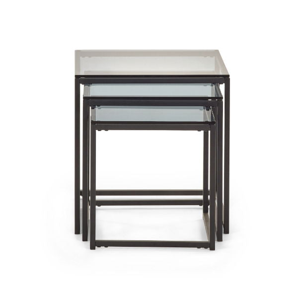 Chicago Smoked Glass Lamp Table – Product Description - Living with Luxury