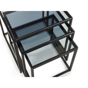 Chicago Smoked Glass Lamp Table – Product Description - Living with Luxury