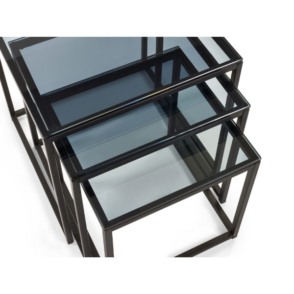 Chicago Smoked Glass Lamp Table – Product Description - Living with Luxury