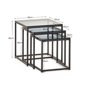 Chicago Smoked Glass Lamp Table – Product Description - Living with Luxury