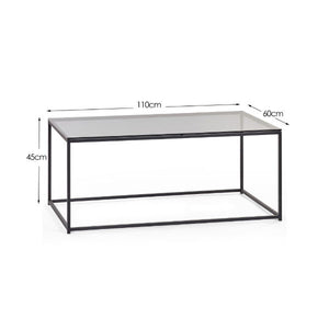 Chicago Smoked Glass Coffee Table – Product Description - Living with Luxury
