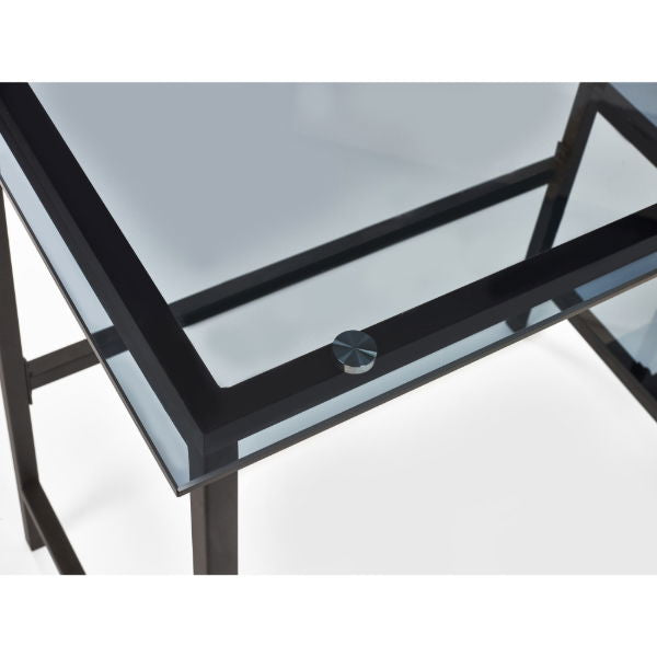 Chicago Smoked Glass Square Dining Table – Product Description - Living with Luxury