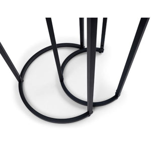Chicago Round Nesting Side Tables smoked Glass - Living with Luxury