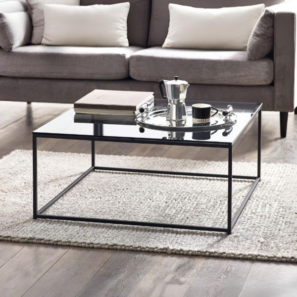 Chicago Square Coffee Table Smoked Glass - Living with Luxury