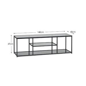 Chicago TV Unit - Smoked Glass - Living with Luxury