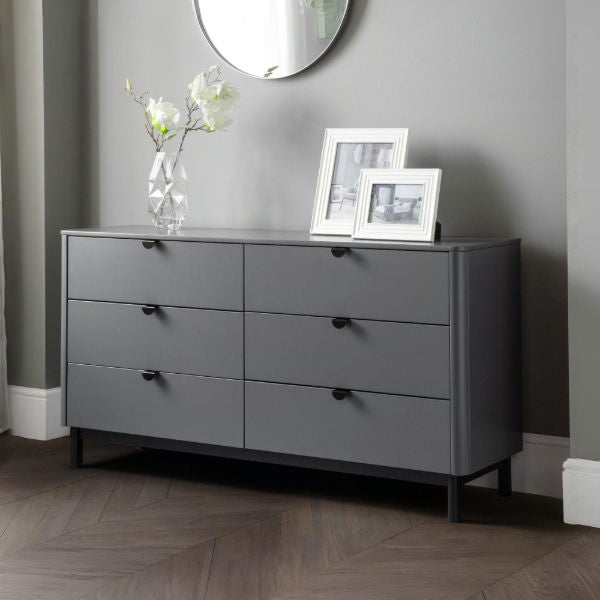 Chloe 6 Drawer Wide Chest - Living with Luxury
