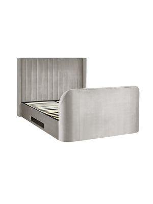 Clara Light Grey 180cm Super King TV Ottoman Storage Bed - Living with Luxury