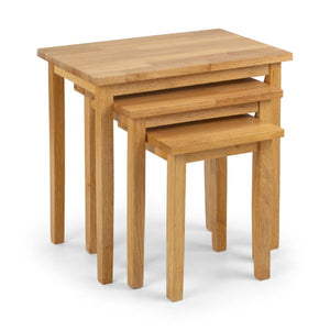 Cleo Nest of Tables Natural Oak Finish - Living with Luxury
