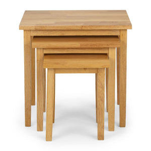 Cleo Nest of Tables Natural Oak Finish - Living with Luxury