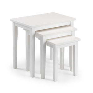 Cleo Nest of Tables Pure White Finish - Living with Luxury