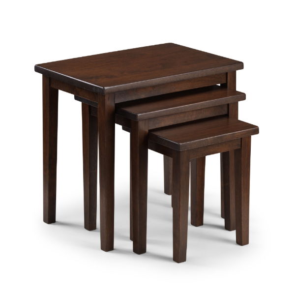 Cleo Nest of Tables Mahogany Finish - Living with Luxury