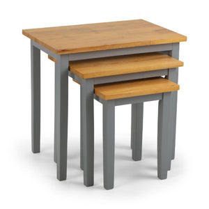 Cleo Nest of Tables Grey & Oak - Living with Luxury