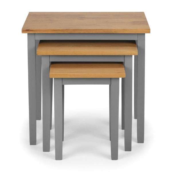 Cleo Nest of Tables Grey & Oak - Living with Luxury