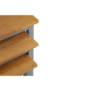 Cleo Nest of Tables Grey & Oak - Living with Luxury