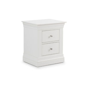 Clermont 2 Drawer Bedside Surf White - Living with Luxury