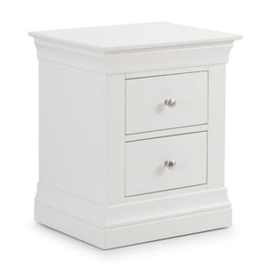 Clermont 2 Drawer Bedside Surf White - Living with Luxury
