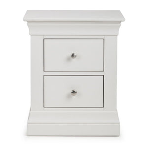 Clermont 2 Drawer Bedside Surf White - Living with Luxury