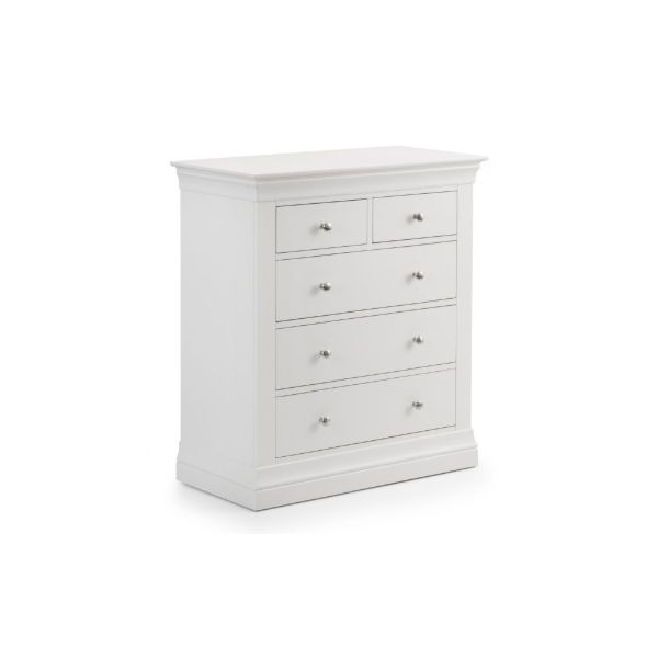 Clermont 3+2 Drawer Chest Surf White - Living with Luxury