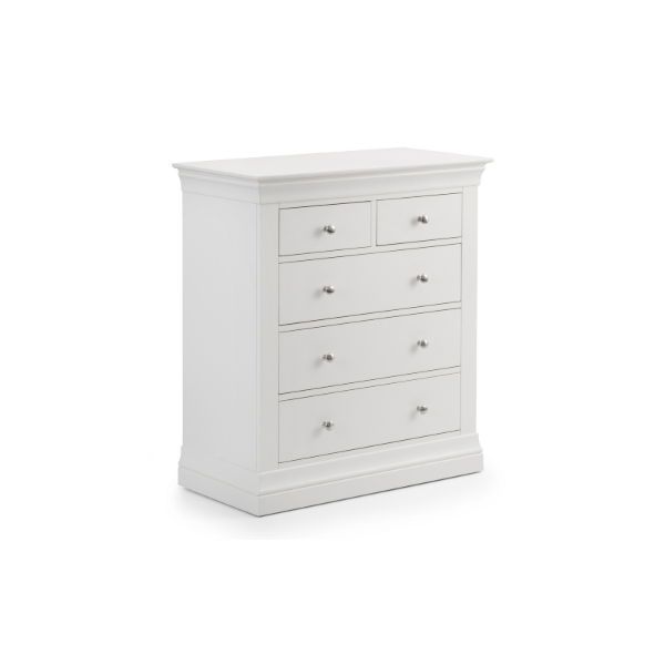 Clermont 3+2 Drawer Chest Surf White - Living with Luxury