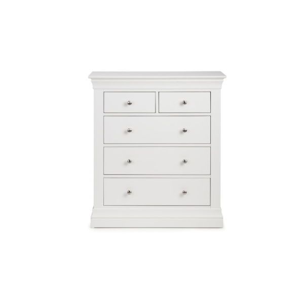Clermont 3+2 Drawer Chest Surf White - Living with Luxury