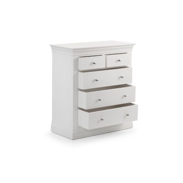 Clermont 3+2 Drawer Chest Surf White - Living with Luxury