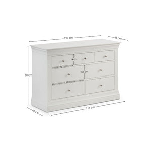 Clermont 4+3 Drawer Chest Surf White - Living with Luxury