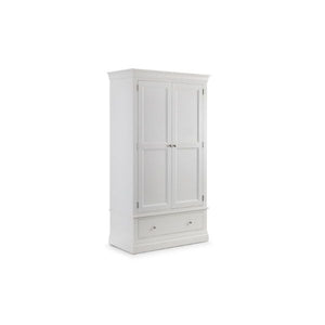 Clermont 2 Door 1 Drawer Wardrobe Surf White - Living with Luxury