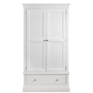Clermont 2 Door 1 Drawer Wardrobe Surf White - Living with Luxury