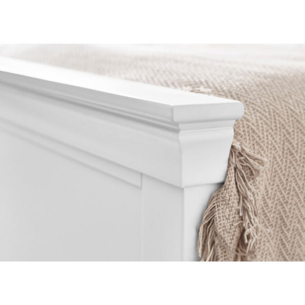 Clermont 135cm Double Bed Surf White - Living with Luxury
