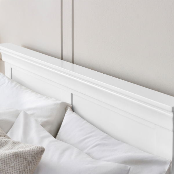 Clermont 135cm Double Bed Surf White - Living with Luxury