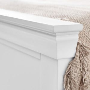 Clermont 135cm Double Bed Surf White - Living with Luxury