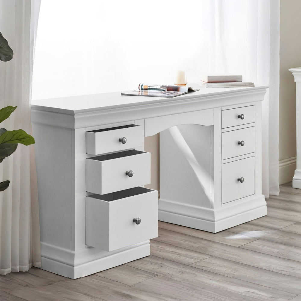 CLERMONT DRESSING TABLE - SURF WHITE - Living with Luxury
