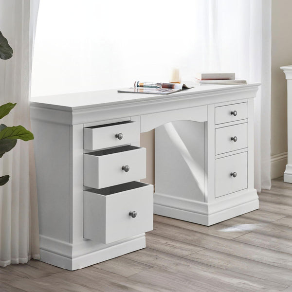 CLERMONT DRESSING TABLE - SURF WHITE - Living with Luxury