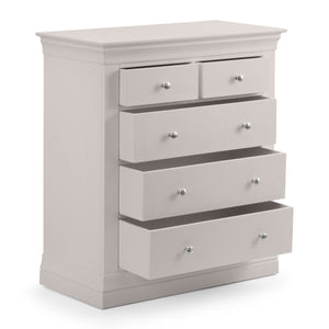 CLERMONT 4+3 DRAWER CHEST - LIGHT GREY - Living with Luxury