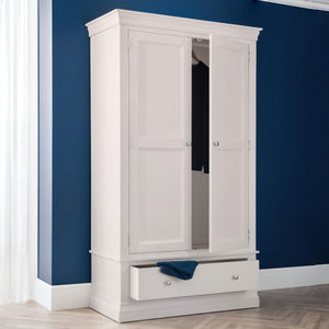 CLERMONT 2 DOOR 1 DRAWER WARDROBE - LIGHT GREY - Living with Luxury