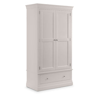 CLERMONT 2 DOOR 1 DRAWER WARDROBE - LIGHT GREY - Living with Luxury