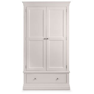 CLERMONT 2 DOOR 1 DRAWER WARDROBE - LIGHT GREY - Living with Luxury