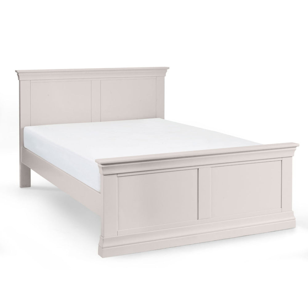 CLERMONT 135CM DOUBLE BED - LIGHT GREY - Living with Luxury