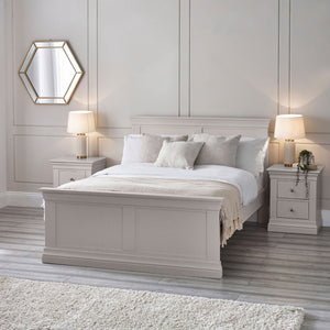 CLERMONT 150CM KING BED - LIGHT GREY - Living with Luxury