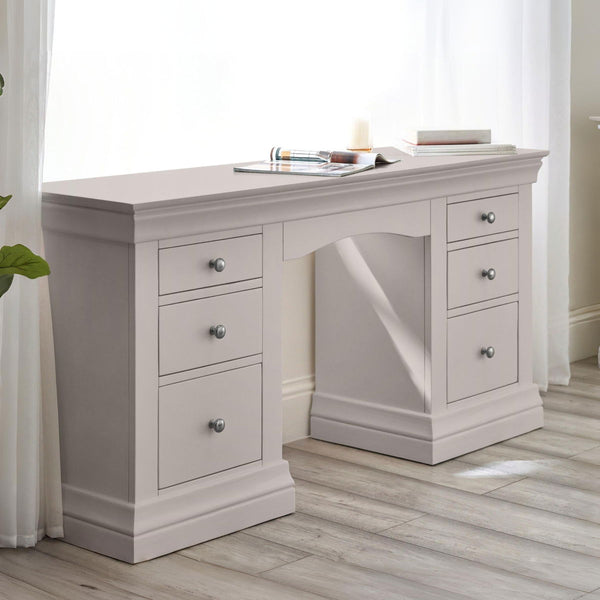 CLERMONT DRESSING TABLE - LIGHT GREY - Living with Luxury